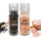Himalayan Chef Pink Salt and Black Pepper Small Grinder Set, Adjustable and Refillable
